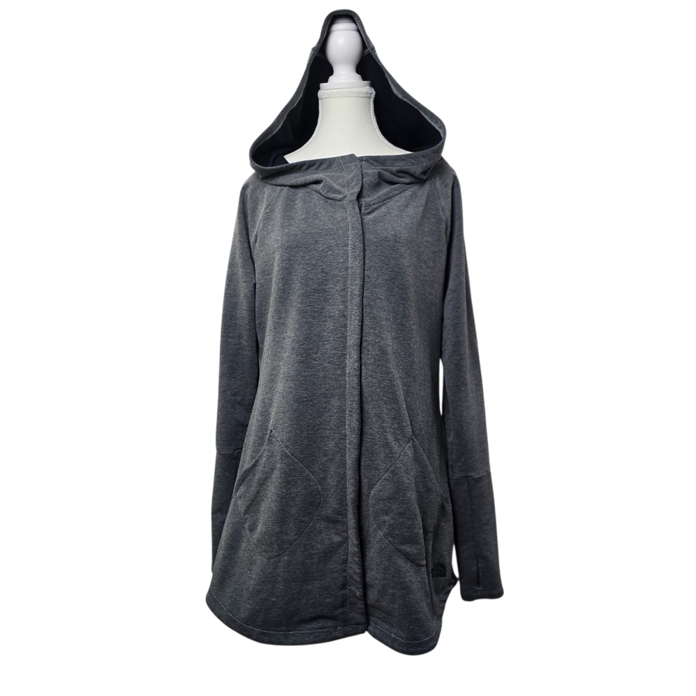 The North Face Flash Dry Women's Gray Hooded Zip-up Jacket, Sz L